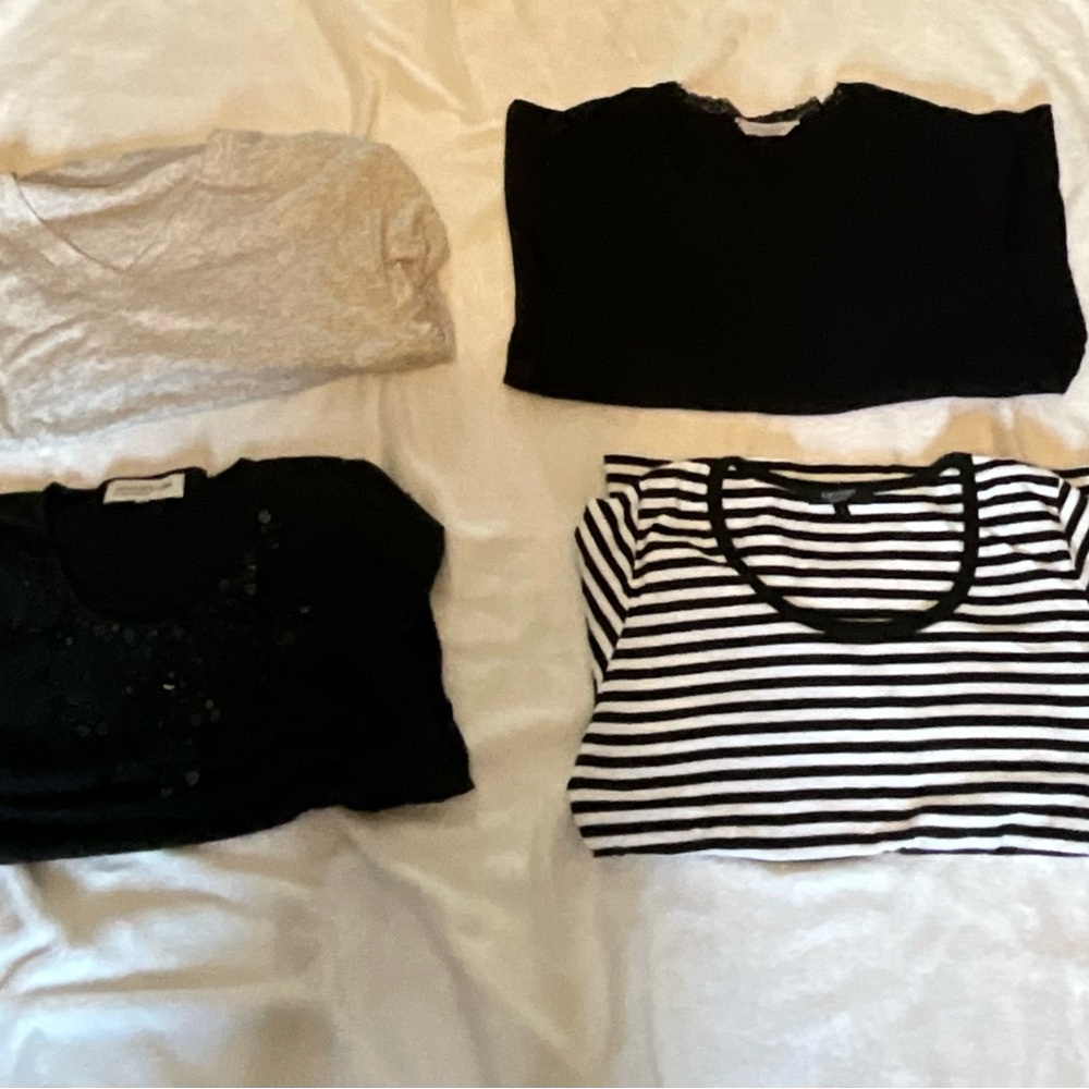 Black and White Striped Top